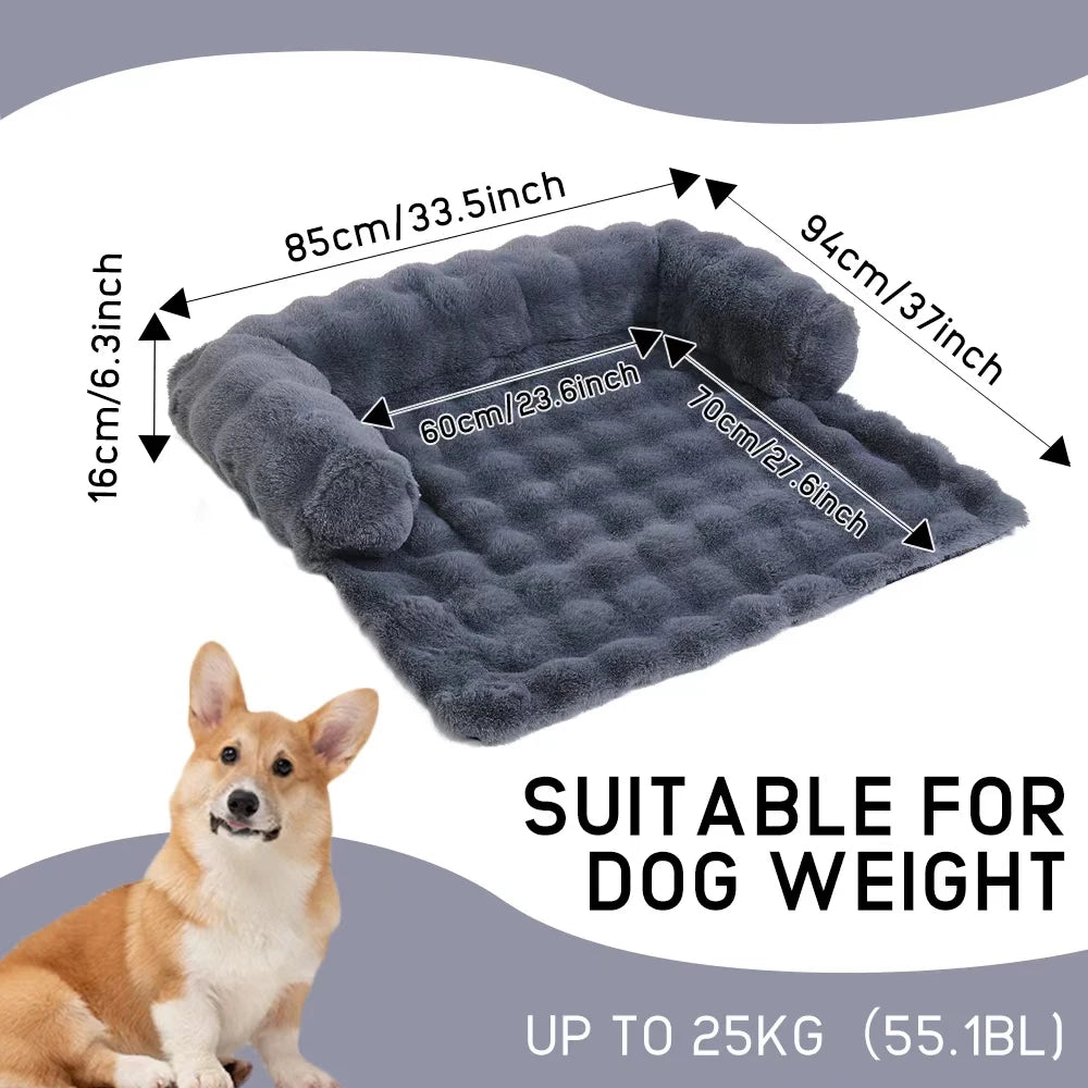 Fluffy Plush Pet Dog Bed Sofa