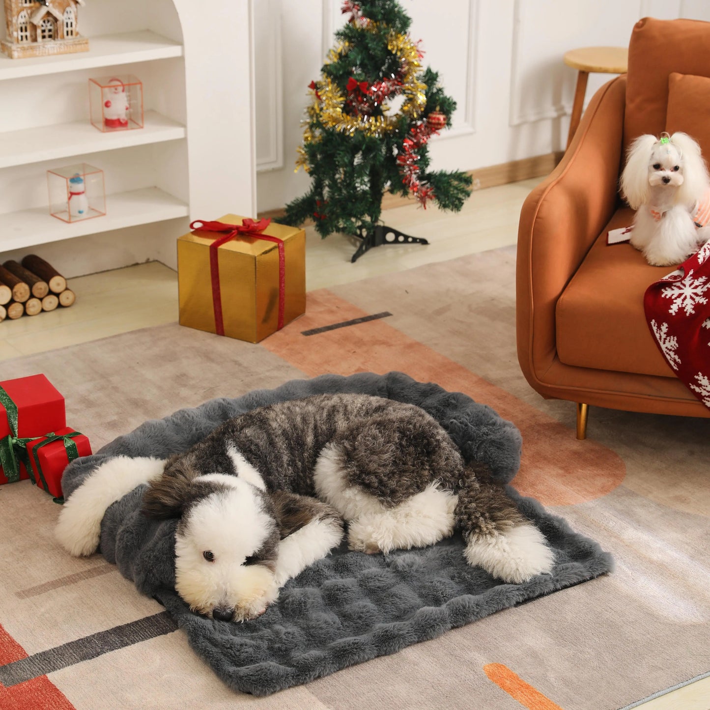 Fluffy Plush Pet Dog Bed Sofa