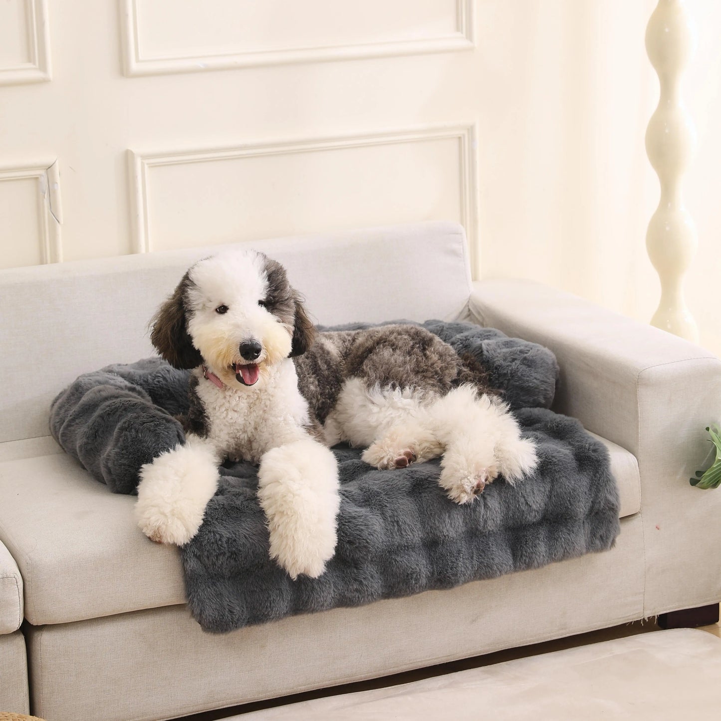 Fluffy Plush Pet Dog Bed Sofa