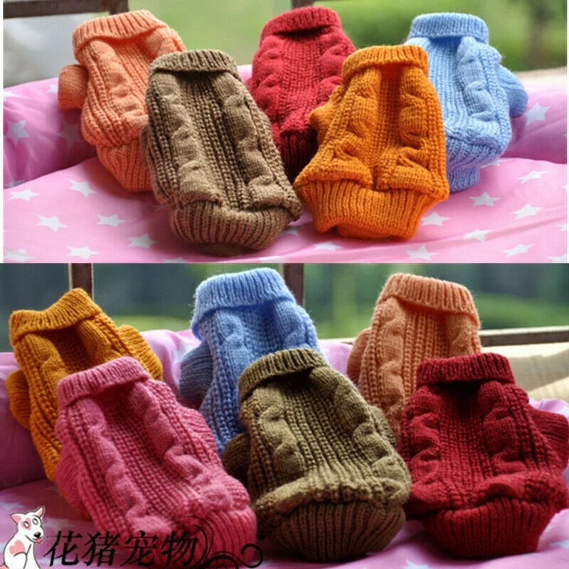 Teacup Yorkie Coat Cat Kitten Clothes Warm Jumper Dog Sweater Puppy Knitwear Dog Winter Warm Pet Clothes Xsmall XXXS XXS