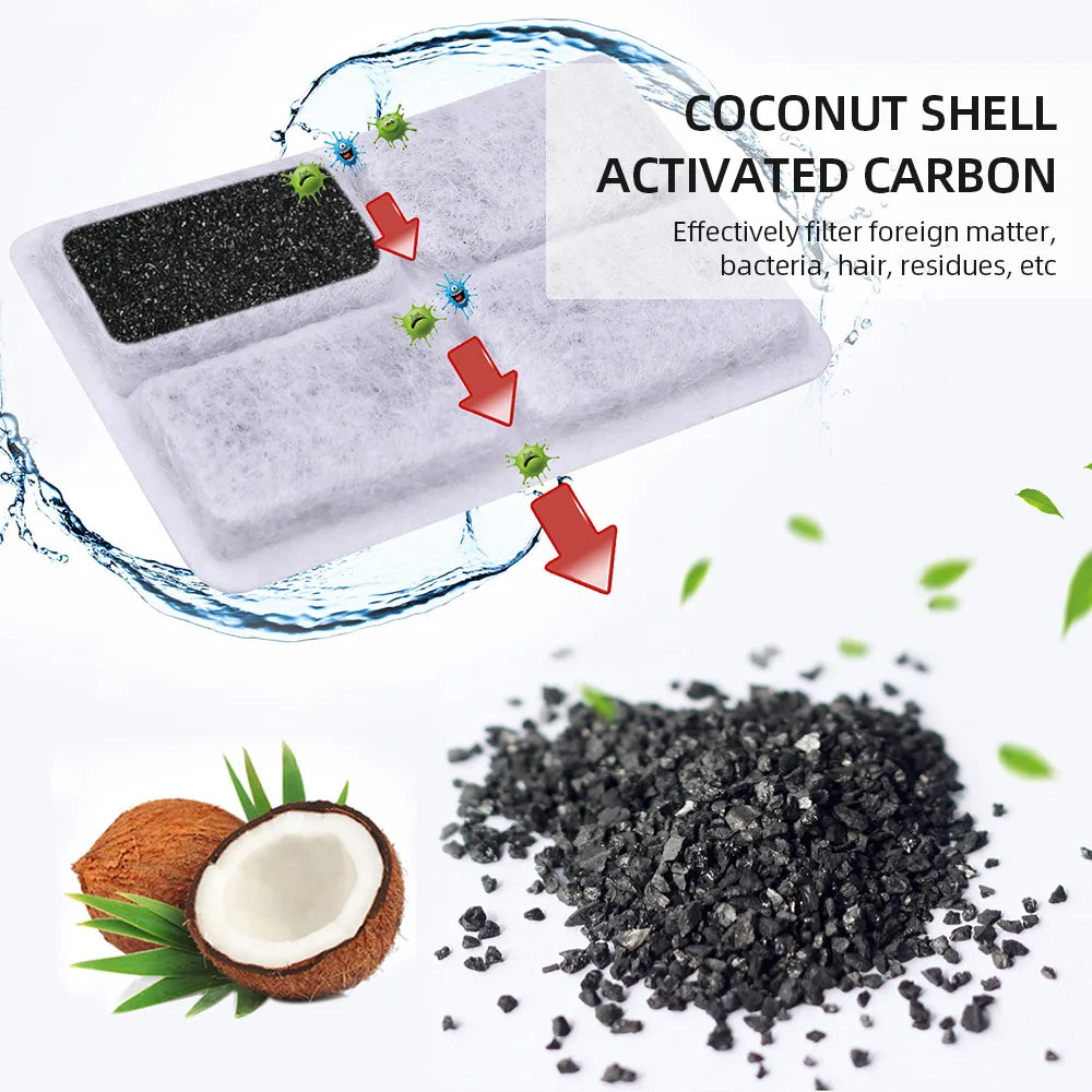 3PCS/4PCS Charcoal Water Filter and Sponge Filter set