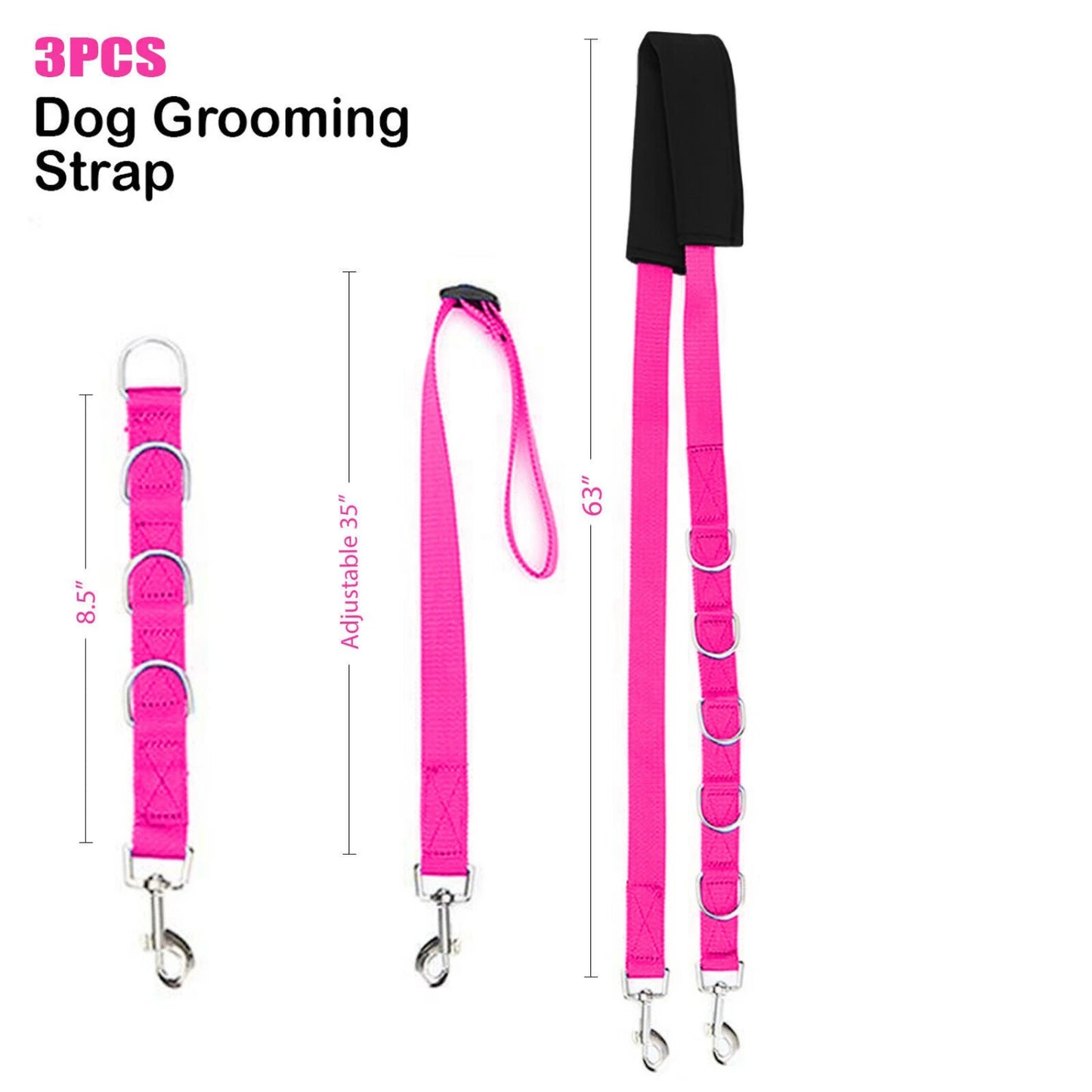 New Solid Dog Chain and Collar Set for Pet Grooming with Secure Leash