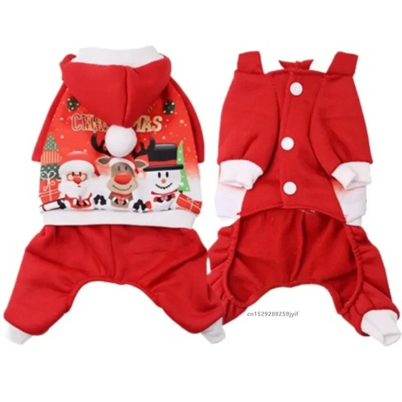 Christmas Pet Clothes Dog Hoodies