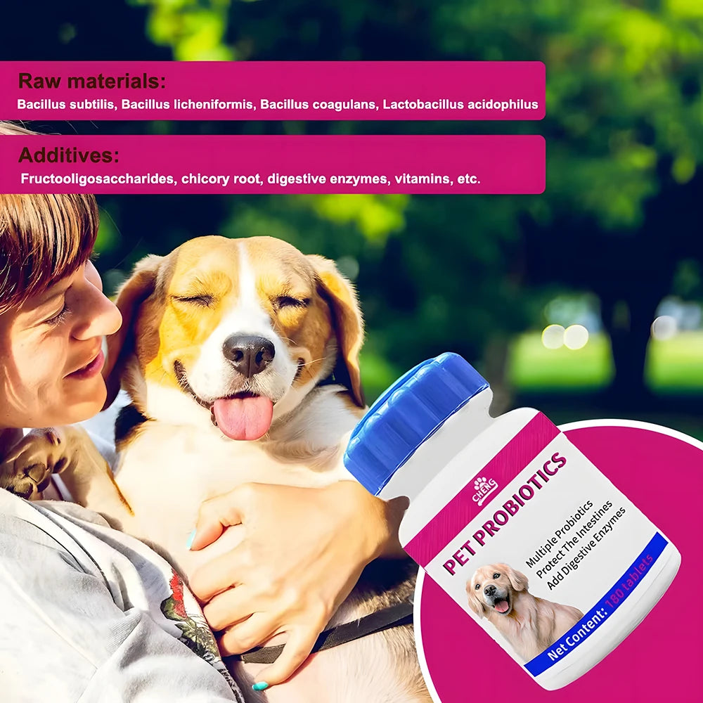 Pet Digestive Health Probiotic Supplements for  and Dogs