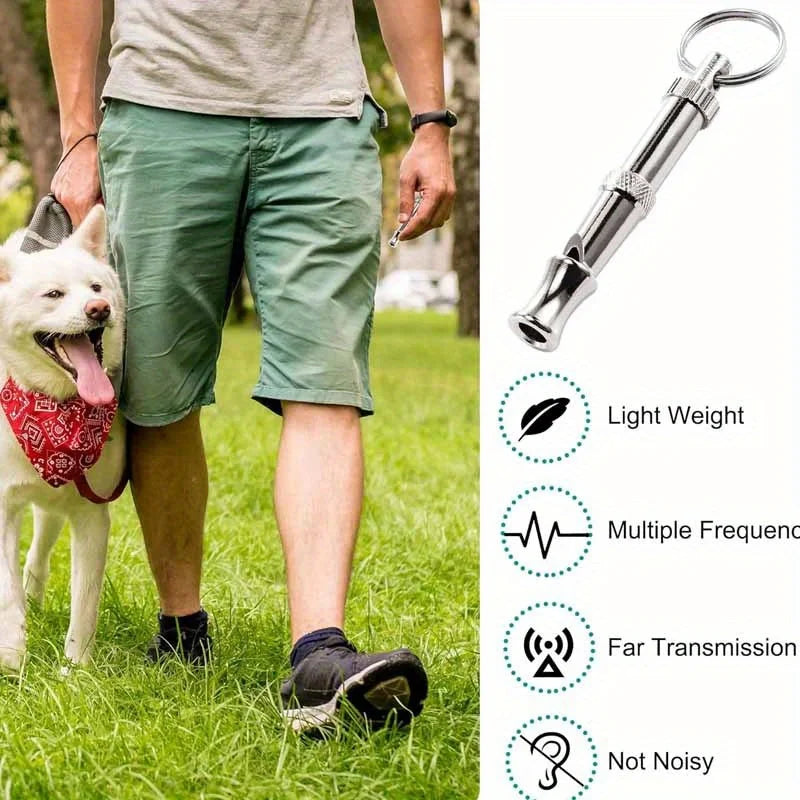 1/2Pcs Dog Whistle With Keychain, Professional Recall