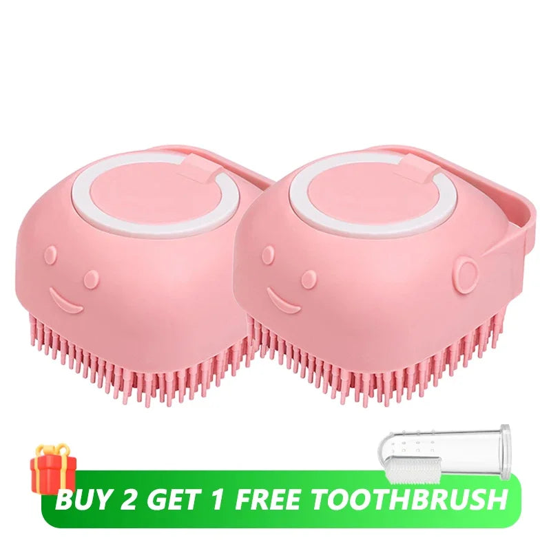 Dog Bath Brush Silicone Pet Shampoo Brush