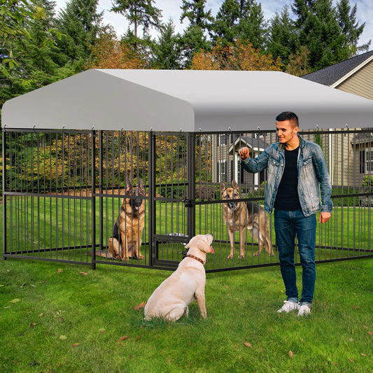 10X10X6FT Large Outdoor Dog Kennel,