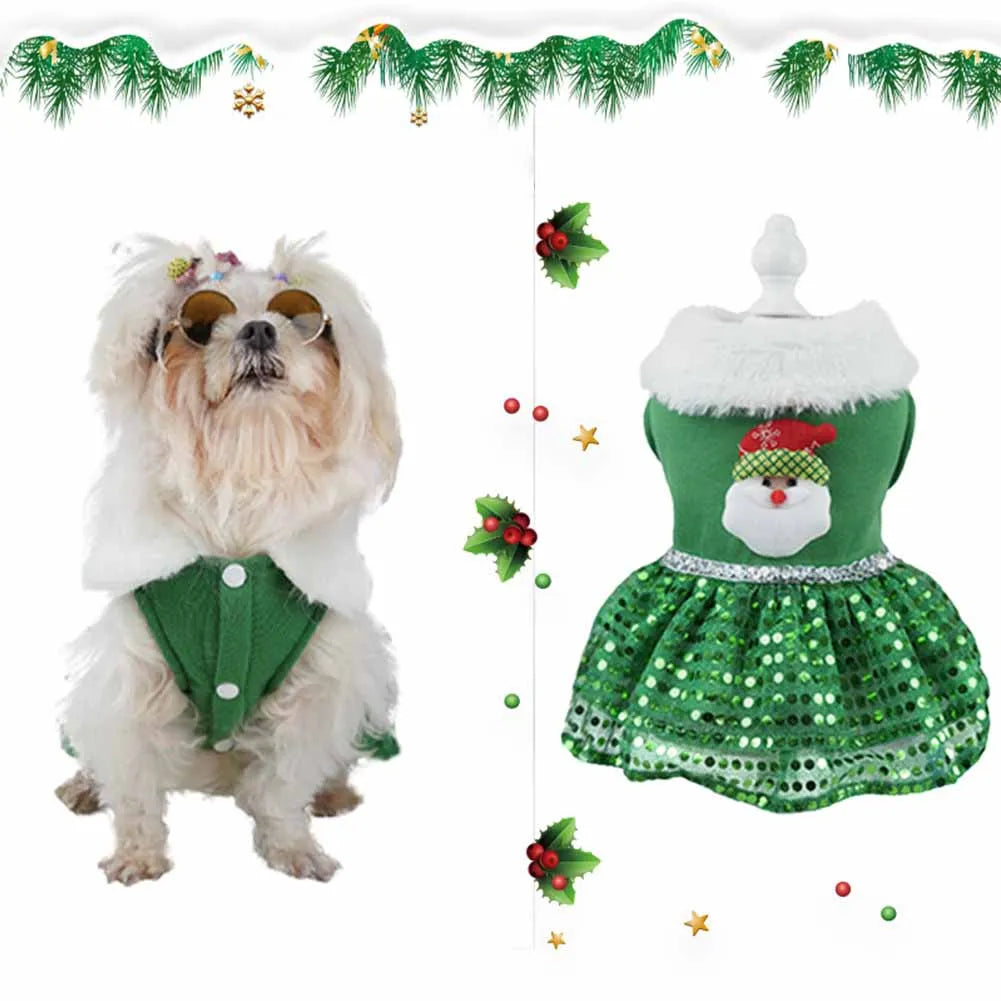 Pet Christmas Dress Costume