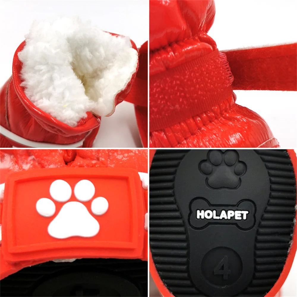 4Pcs/Set Pet Dog Winter Snow Boots