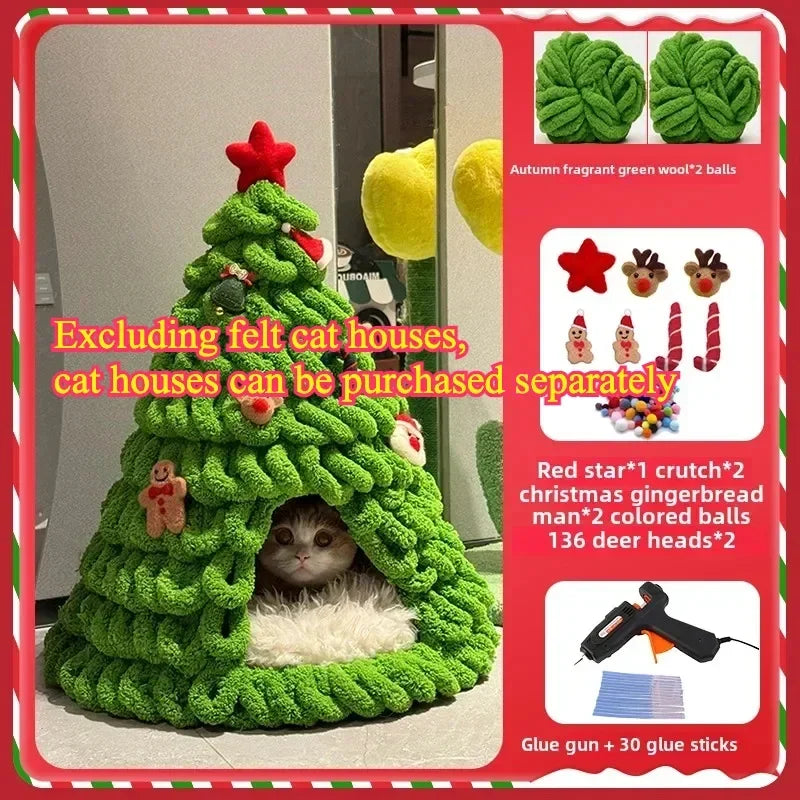 DIY Christmas Tree Cat Nest