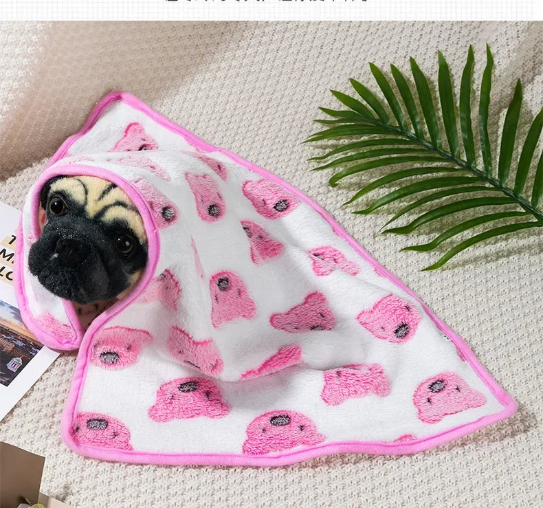 Coral Fleece Pet Sleeping Blanket