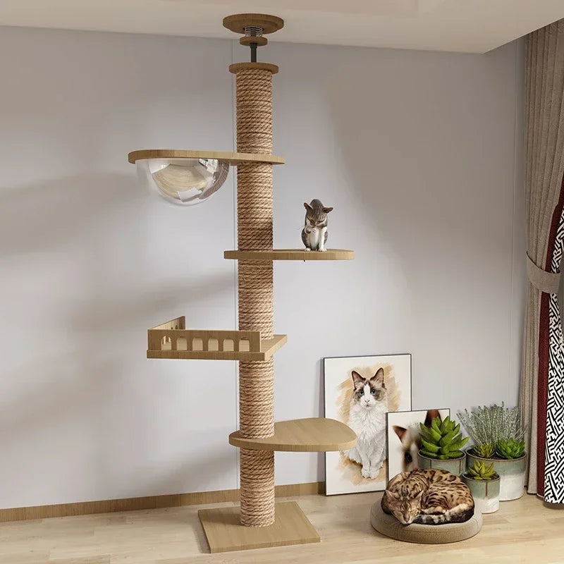 Cats Tree Solid Wood Pets Furniture