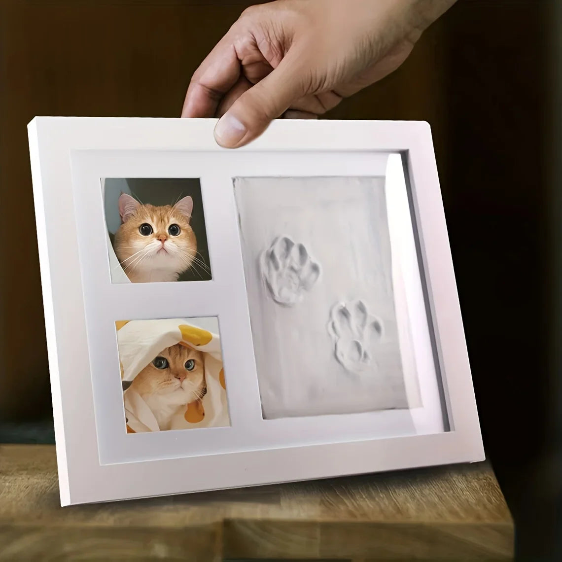 Pet Pawprint Keepsake Kit & Picture Frame