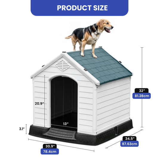 New All-Weather Large Dog House Shelter