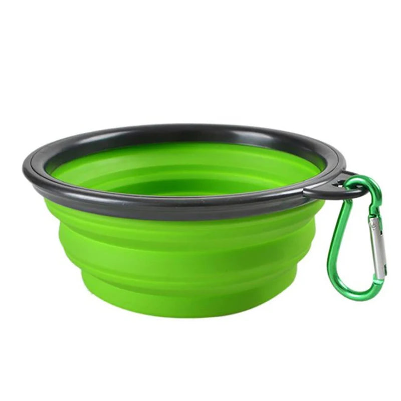 350/1000ml Large Collapsible Pet Folding Silicone Bowl