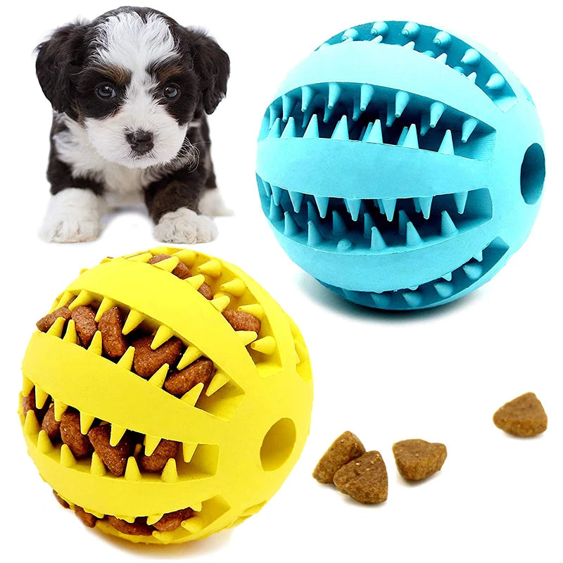 Elasticity Puppy Tooth Cleaning Rubber Food Ball Toy