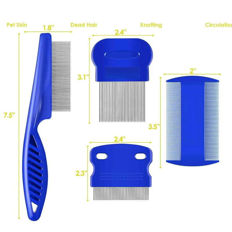 4pcs Pet Comb Hair Cleaning Set