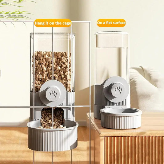 Hanging Automatic Pet Food Feeder/Water Dispenser