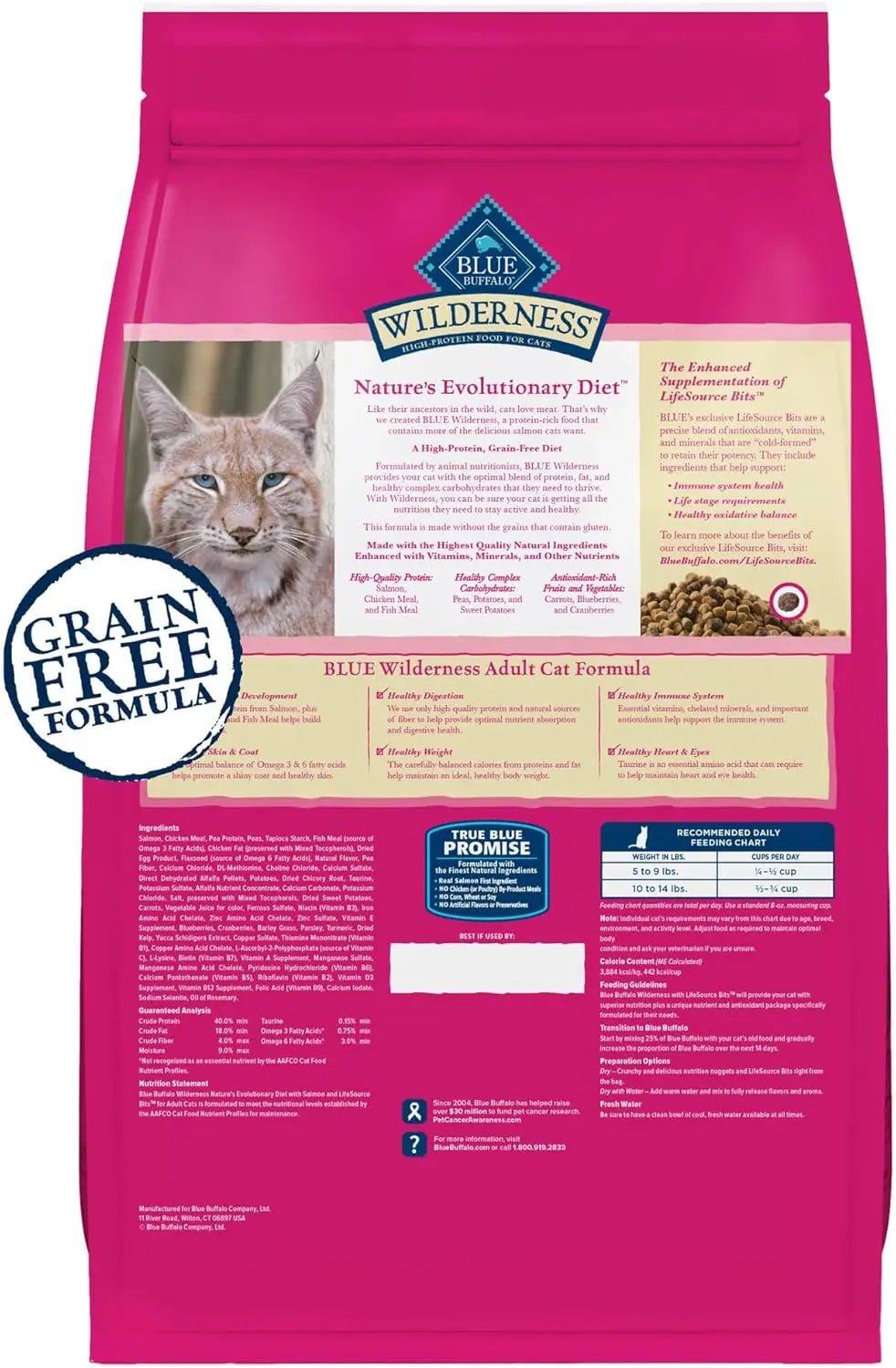 Natural High Protein, Grain Free Dry Food for Adult Cats