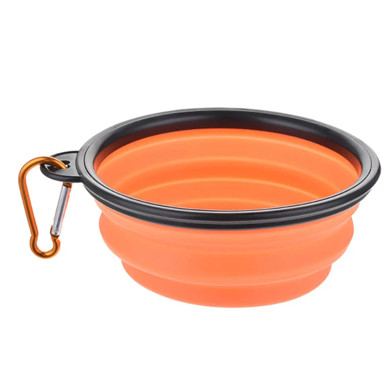 350/1000ml Large Collapsible Pet Folding Silicone Bowl