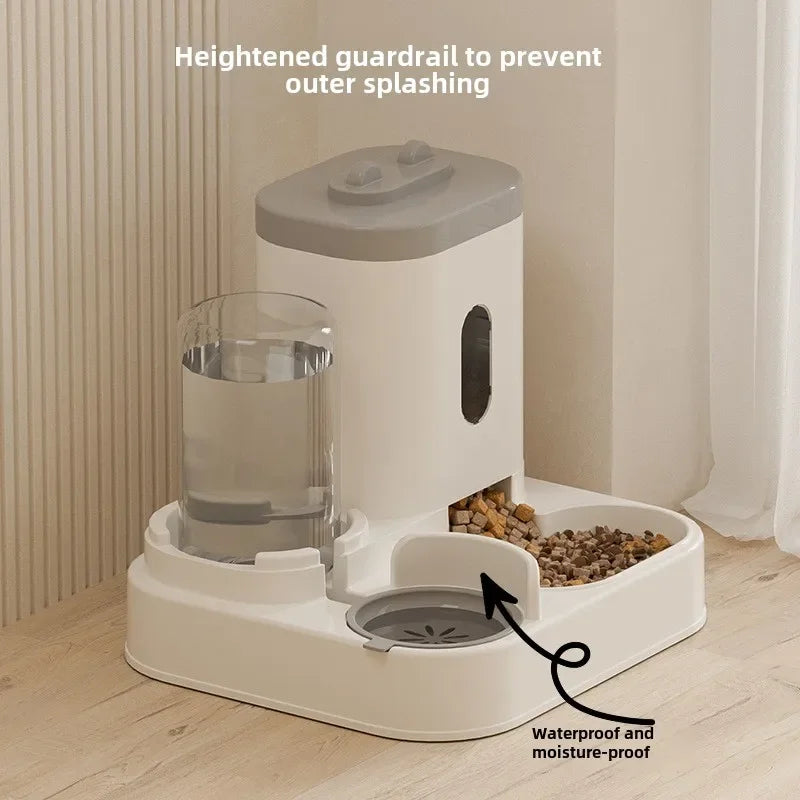 Automatic Feeder Cat / Dog Food Bowl With Water Fountain