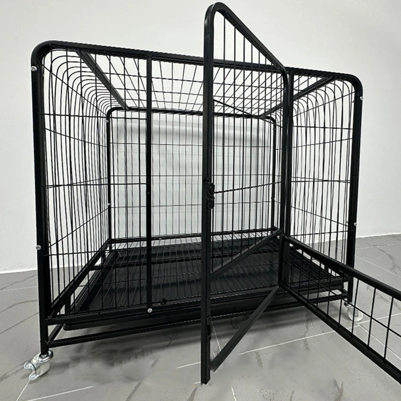 BOOTEELY Dog Kennels Heavy Duty Indestructible and Escape-Proof Dog Crate Cage Kennel for Large Dogs