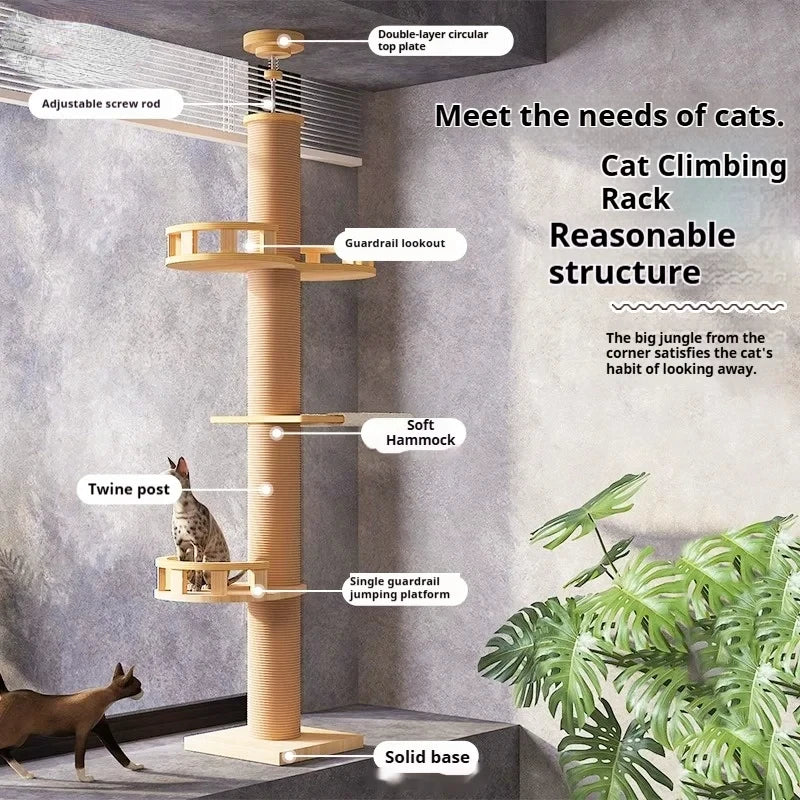 Cats Tree Solid Wood Pets Furniture