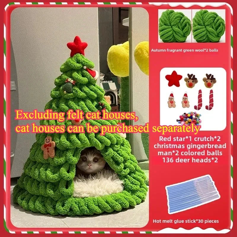 DIY Christmas Tree Cat Nest