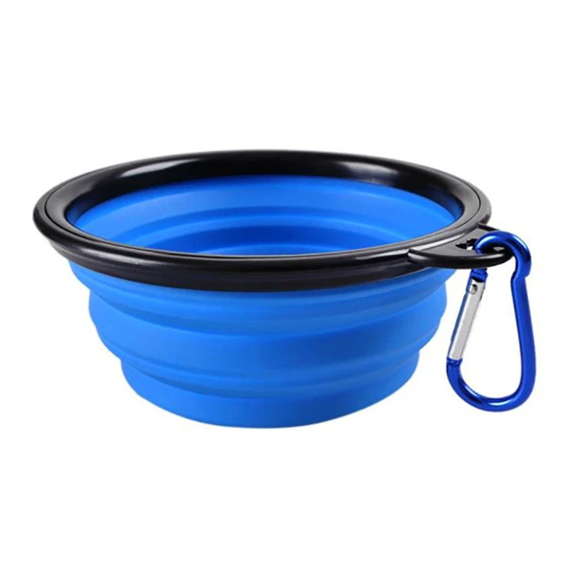 350/1000ml Large Collapsible Pet Folding Silicone Bowl