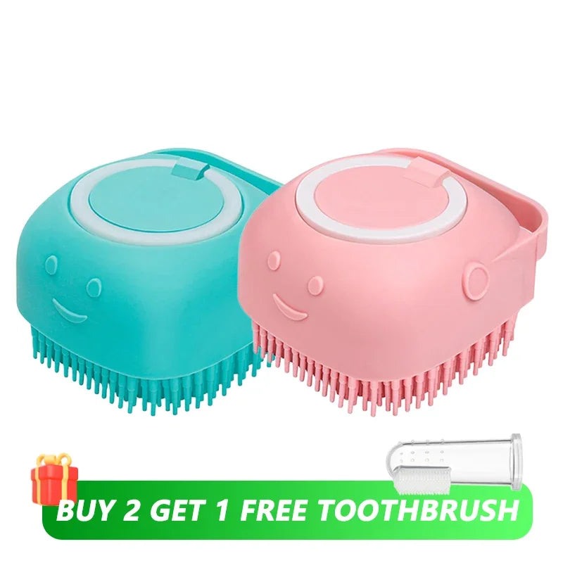 Dog Bath Brush Silicone Pet Shampoo Brush