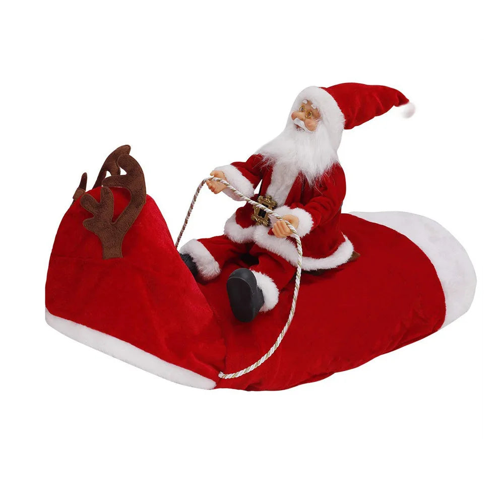 Creative Christmas Dog Costume Funny Christmas Santa Claus Riding on Dog Pet Cat Holiday Outfit Clothes Dressing Xmas