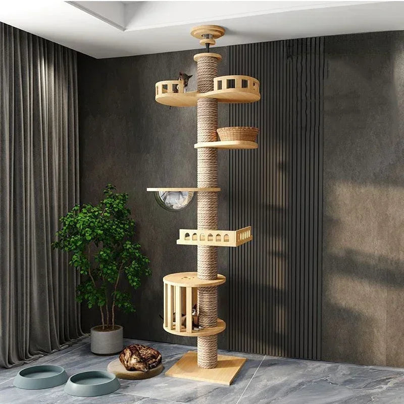 Cats Tree Solid Wood Pets Furniture