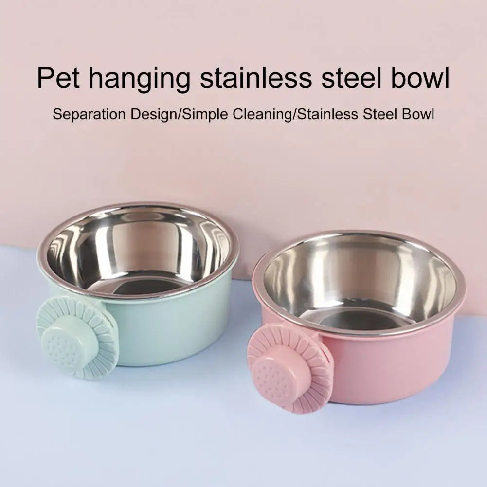 Non-Slip Corrugated Anti-Spill Hanging Bowl Set