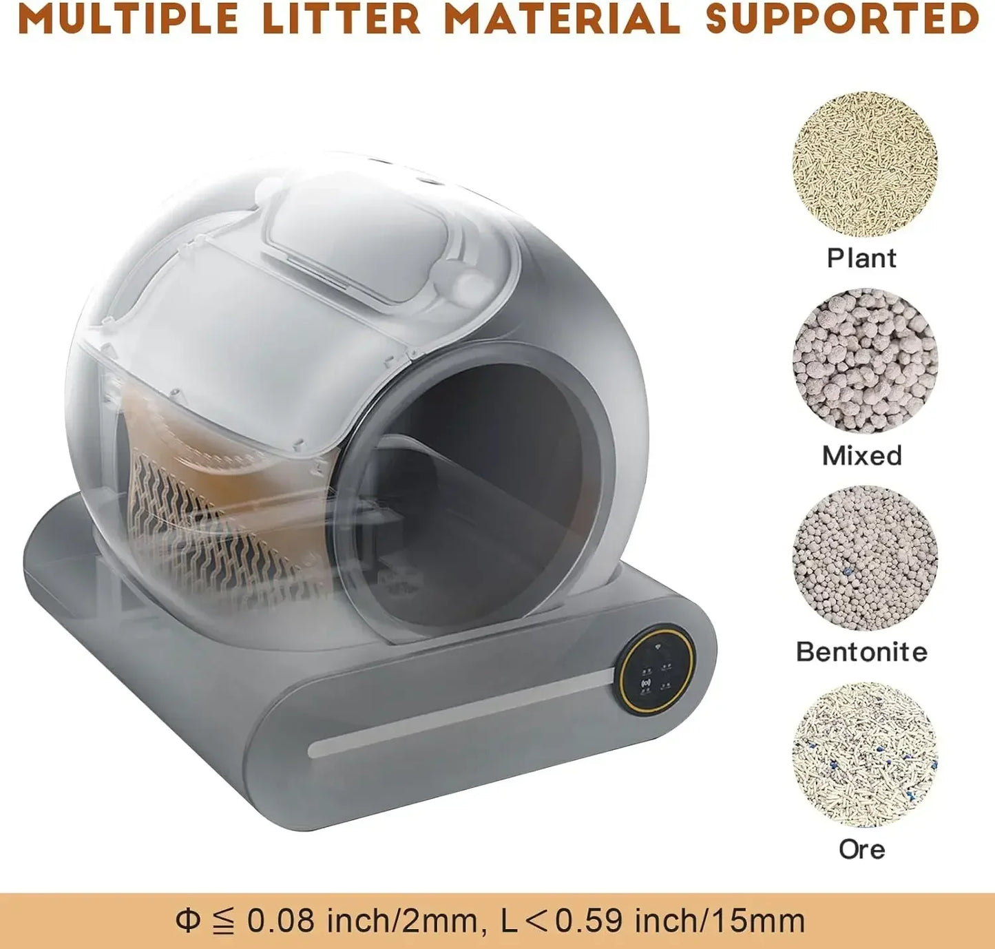 Upgraded Automatic Cat Litter Box Self Cleaning