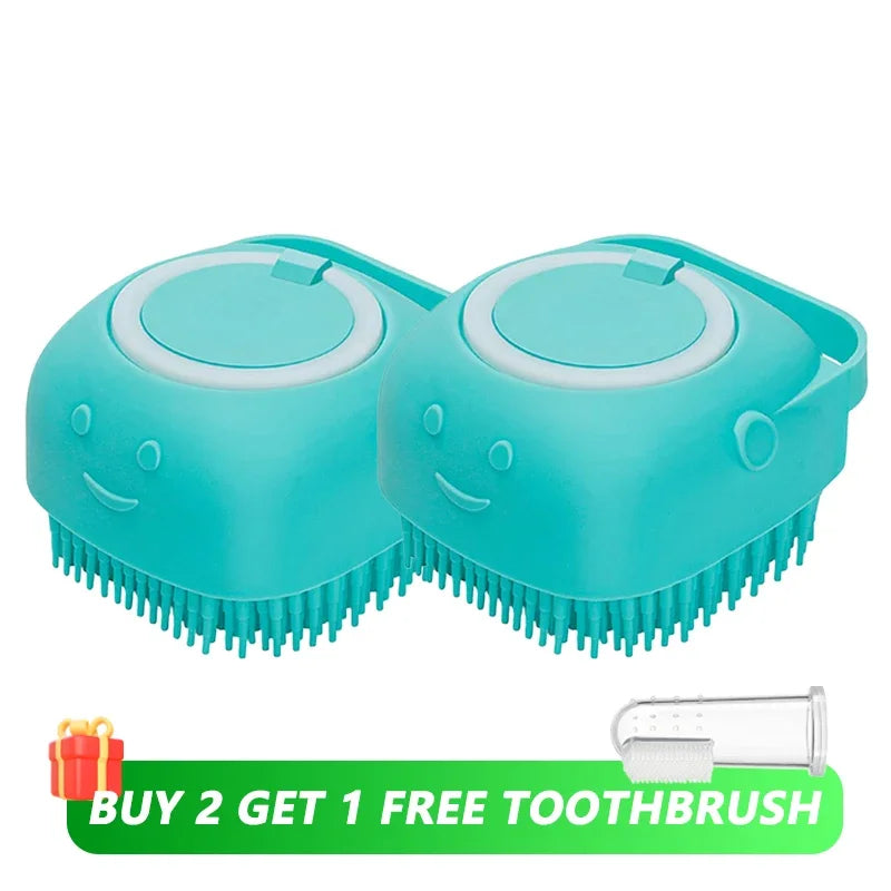 Dog Bath Brush Silicone Pet Shampoo Brush