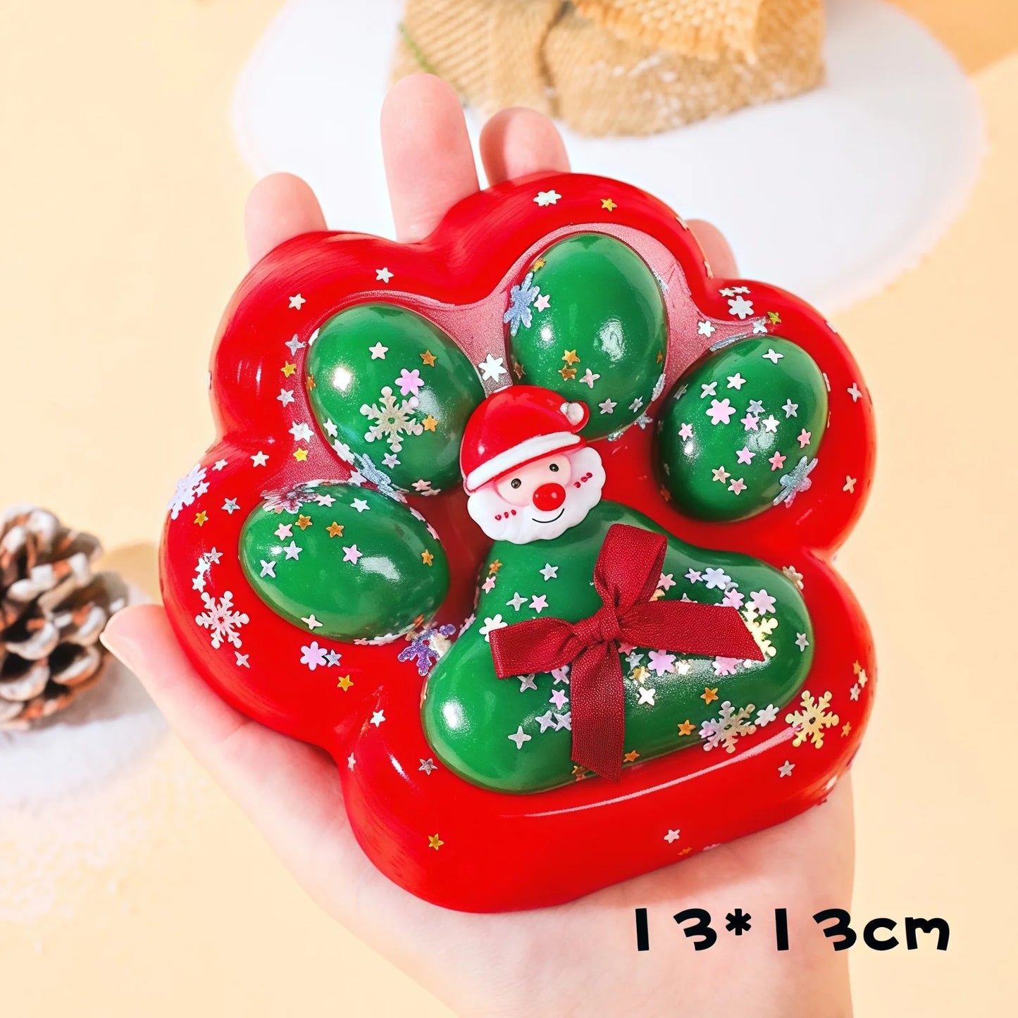 Christmas Big Cat Paw Squishy Fidget Toy