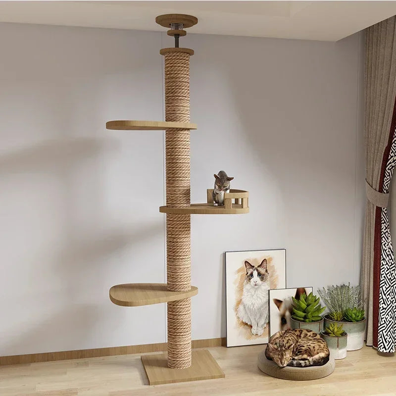 Cats Tree Solid Wood Pets Furniture