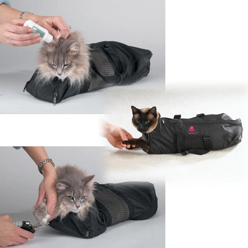 Mesh Cat Grooming Bathing Bag