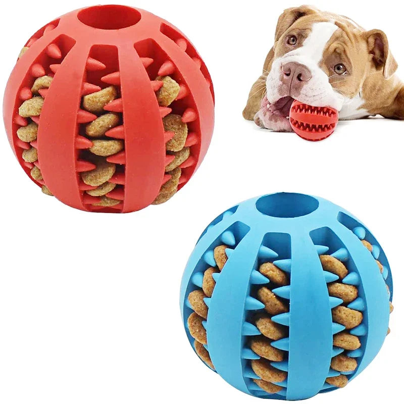 Elasticity Puppy Tooth Cleaning Rubber Food Ball Toy