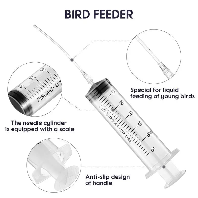 Bird Feeding Syringe Pet Feeder Automatic Baby Birds Pet Milk Feeder Parrot Hand Tube Kit Geringa