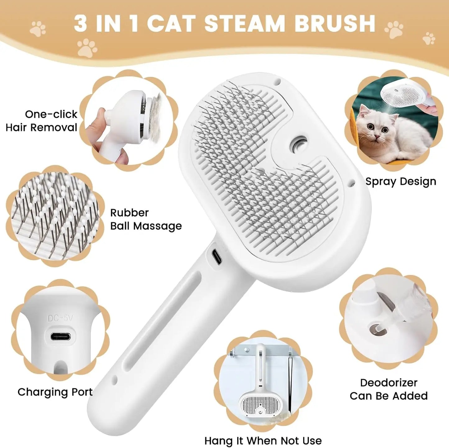 Pet Spray Grooming Comb