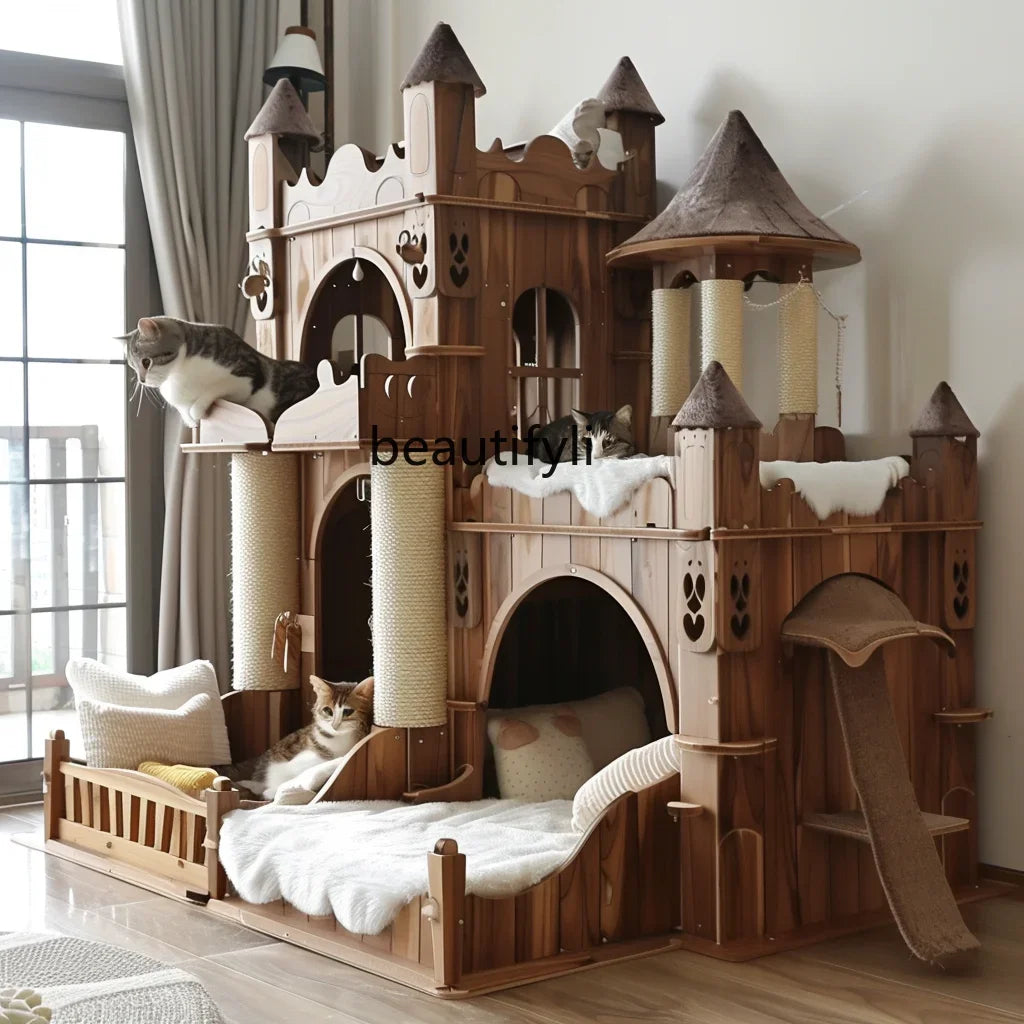 Home Super Large Castle Solid Wood