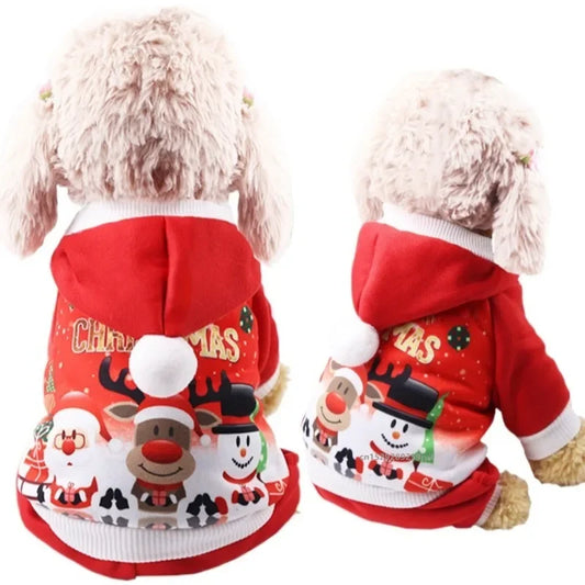 Christmas Pet Clothes Dog Hoodies