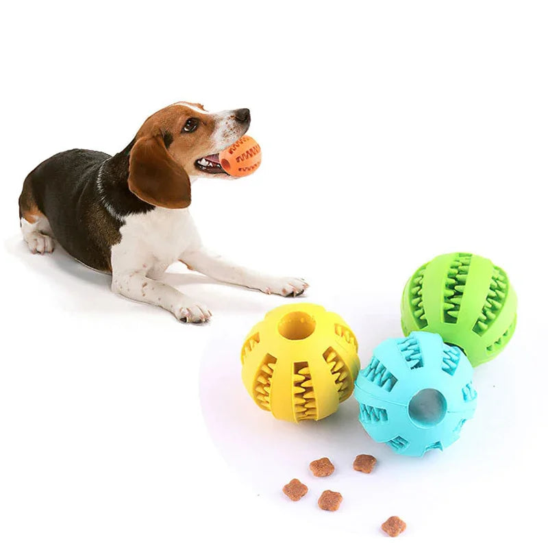 Elasticity Puppy Tooth Cleaning Rubber Food Ball Toy