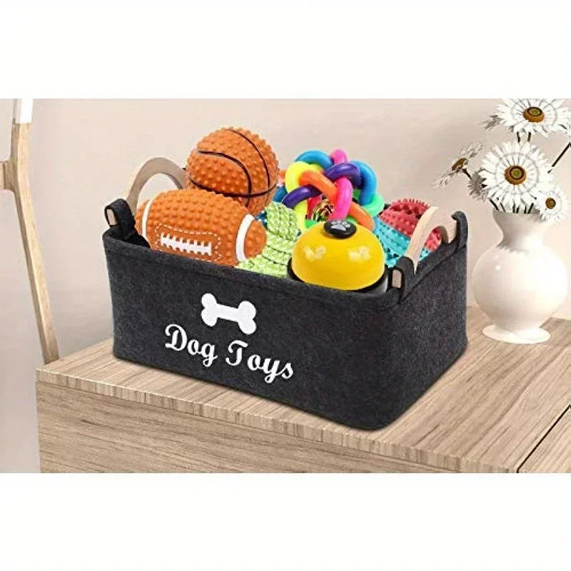 Felt pet toy box,