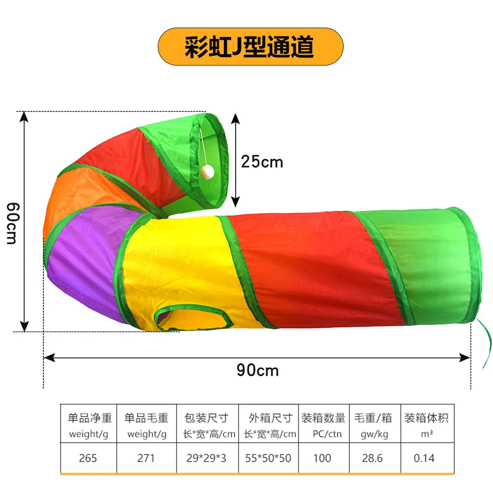 Foldable kitty  S T Y Cross Pass Play Tunnel