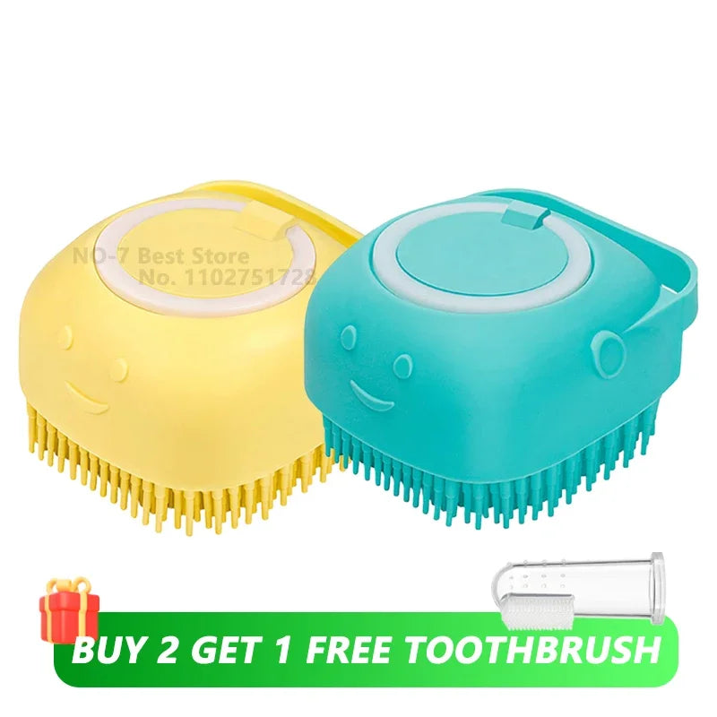 Dog Bath Brush Silicone Pet Shampoo Brush