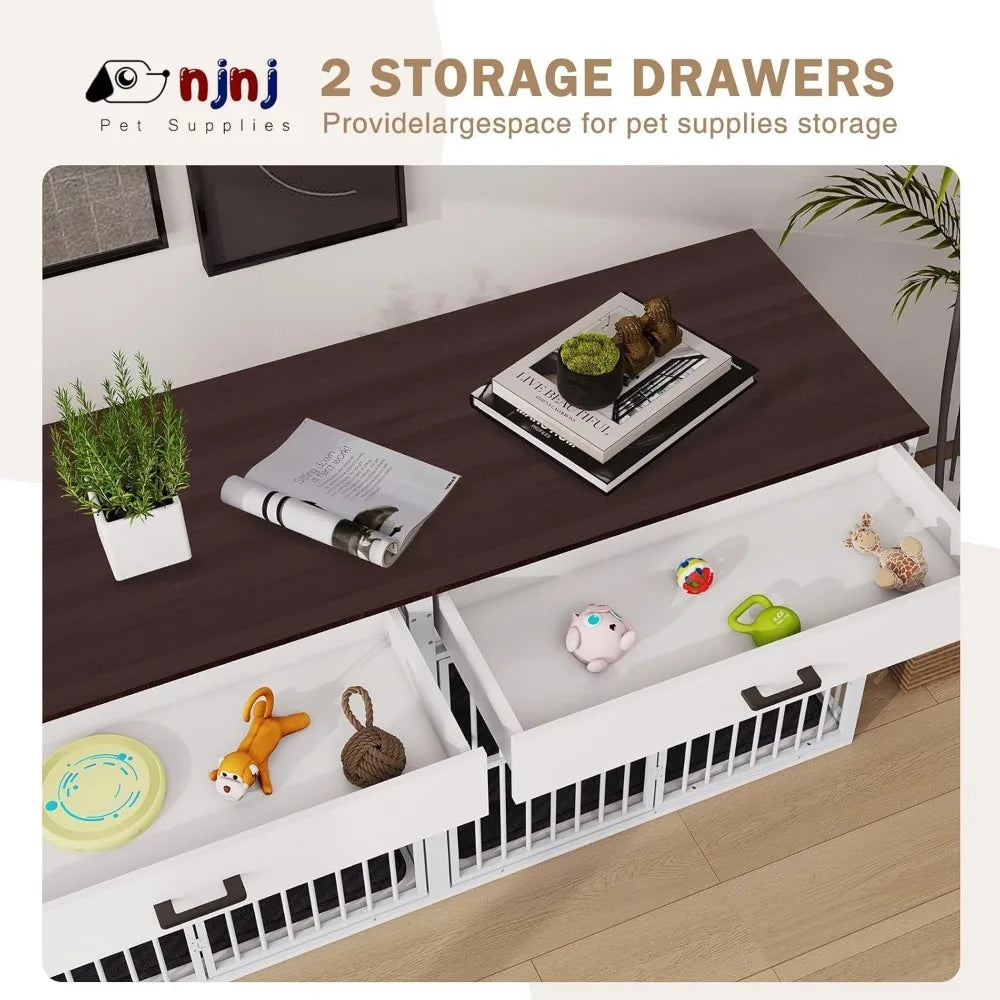 Dog Crate Furniture , Crate Cabinet with Storage