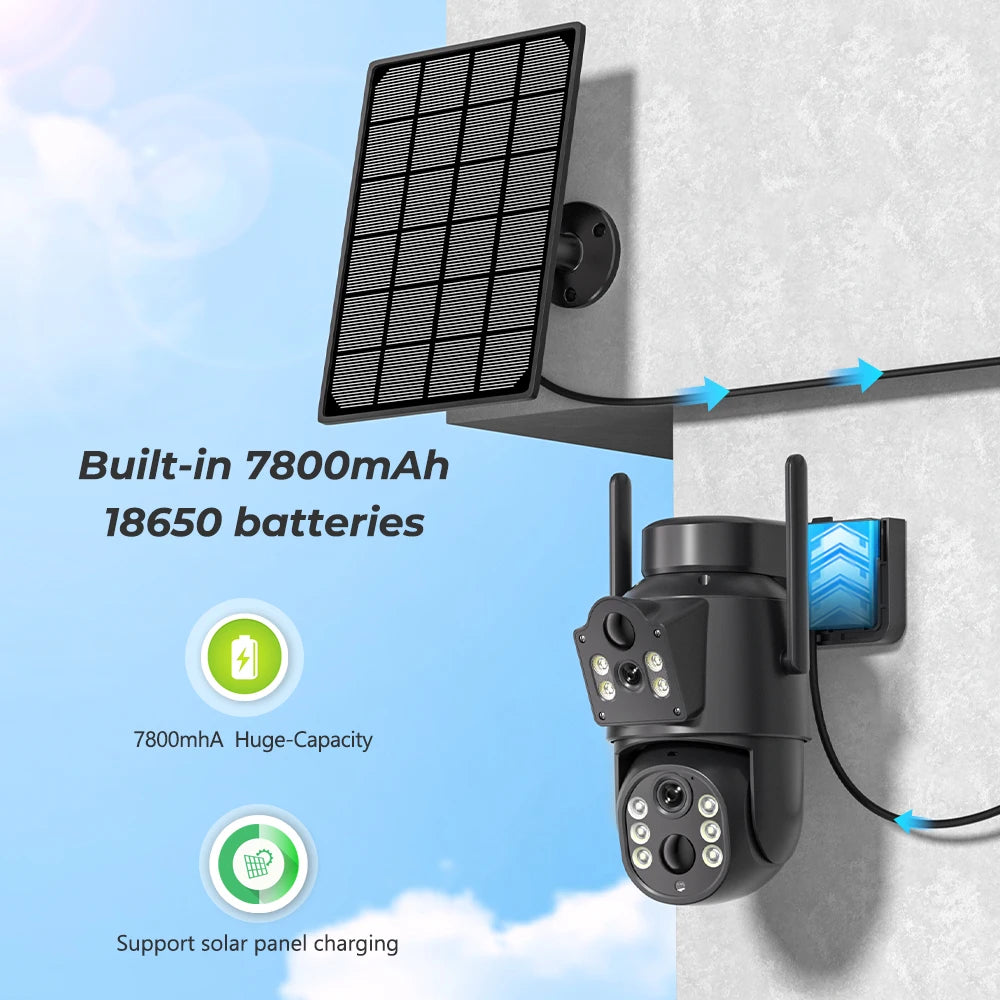 8MP 4K HD Solar WiFi Camera Outdoor