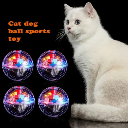 3pcs Interactive Cat Ball Toy Flash